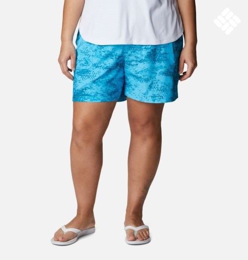 Women's Columbia PFG Tidal II Shorts Blue | Plus Size CA-A8364